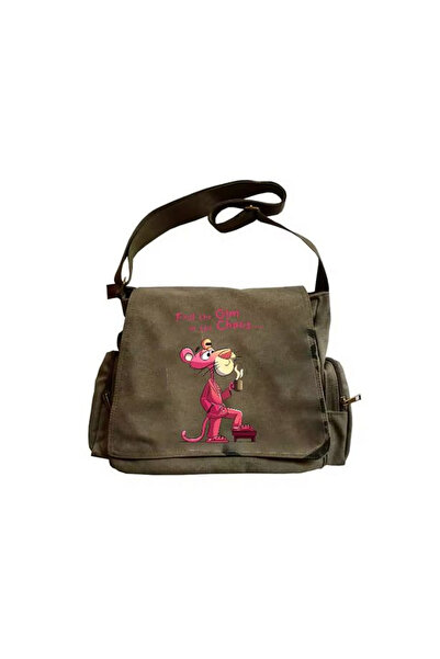 Gofeel حقيبة ماسنجر مطبوعة / حقيبة مدرسية / حقيبة كمبيوتر مع حزام وجيوب بسحاب