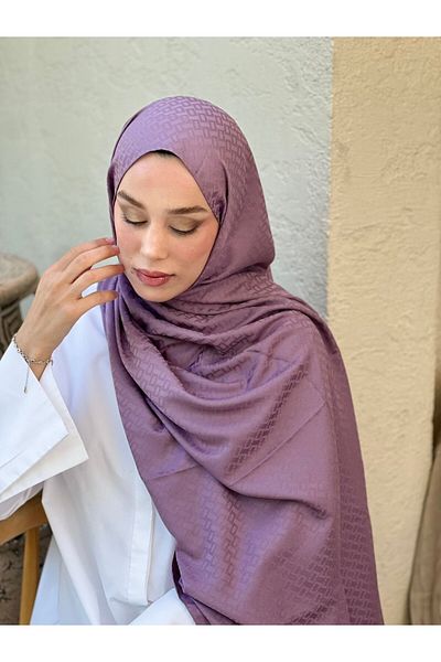 Modakaşmir Silky Jacquard Series Brick Pattern Shawl