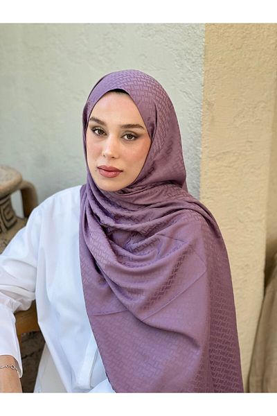 Modakaşmir Silky Jacquard Series Brick Pattern Shawl