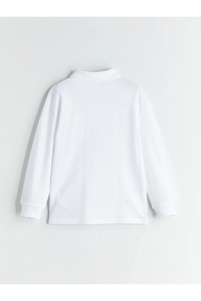 LC Waikiki Lcw Kids White Polo Neck Basic Boys T-Shirt