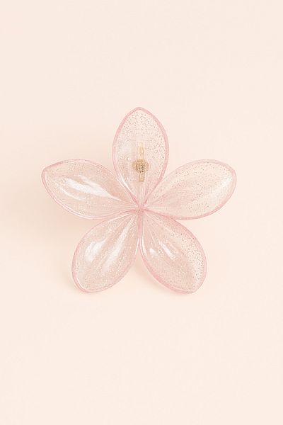 TAYEM Lotus Latch Buckle, Flower Buckle with Glitter Detail