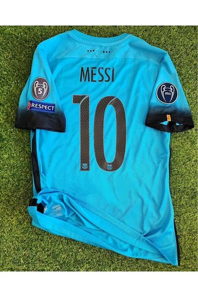 Lion Spor Tricou personalizat Nostalgia din sezonul Barcelona 2015/16 Lionel Messi (TURCOAZ)