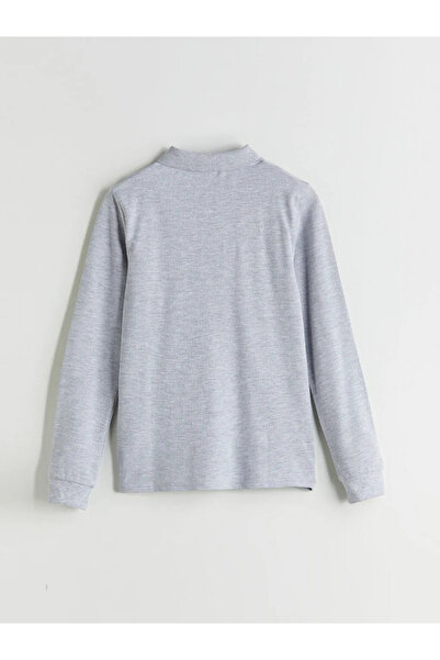 LC Waikiki Μπλουζάκι για αγόρια με γκρι γιακά πόλο LCW Kids