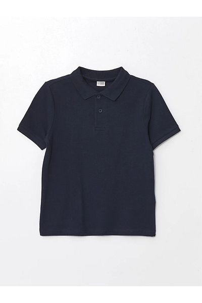 LC Waikiki Navy Blue Polo Neck Boy's T-Shirt