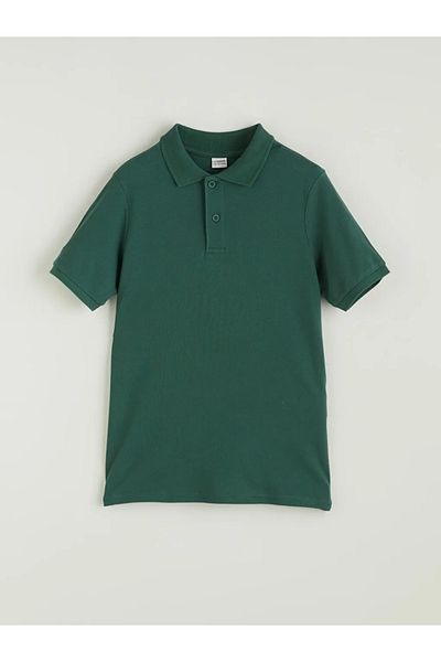 LC Waikiki Green Polo Neck Boy's T-Shirt