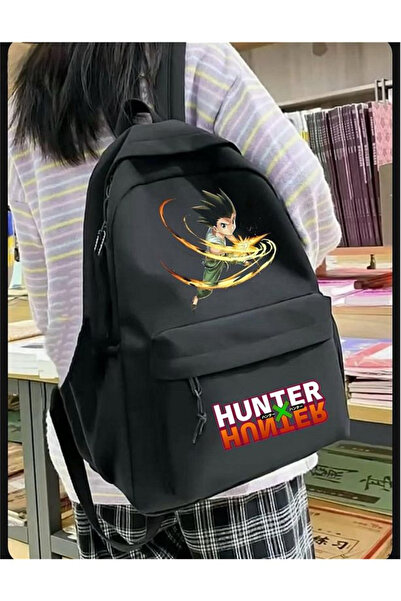 Gofeel Hunter Printed Black School Backpack