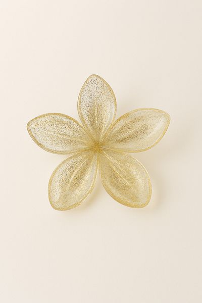 TAYEM Lotus Latch Buckle, Flower Buckle with Glitter Detail