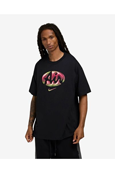 Nike Sportswear M90 Air Max Day Erkek Siyah Oversize Kesim Günlük Stil T-Shir...