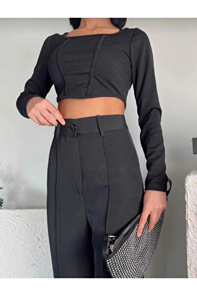 LAVA FASHION Pantaloni Palazzo Slim Fit Calip pentru femei, model casual anii...