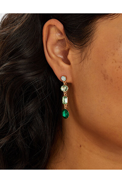 Accessorize Sallantılı Küpe Yeşil