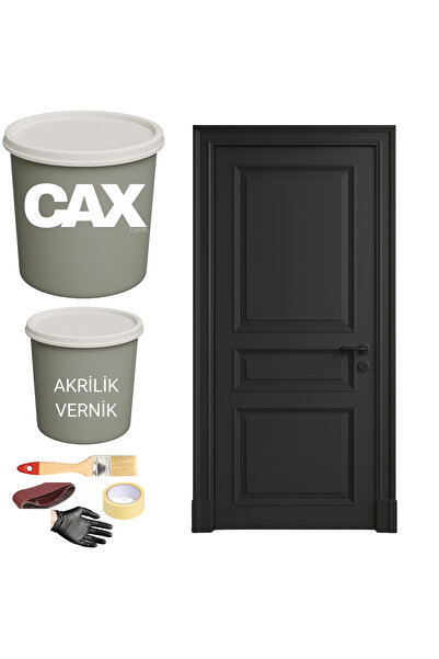 caxcolors AHŞAP-LAKE-TEKNE VERNİKLİ KAPI AKRİLİK BOYA SETİ 1 LİTRE+500ML AKRİLİK KORUMA VE PARLAKLIK VERNİĞİ