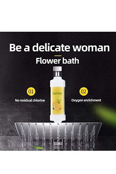 Arabest Bath filter for shower faucet Improve dry skin itchy hair loss density, Lemon Scented Filter