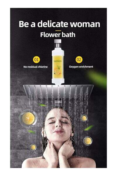 Arabest Bath filter for shower faucet Improve dry skin itchy hair loss density, Lemon Scented Filter