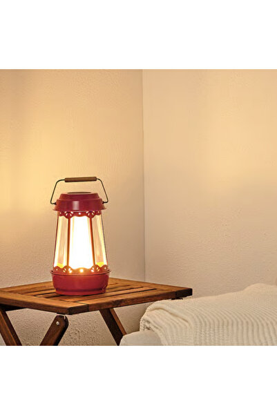 IKEA Solvinden 25 cm Kırmızı Solar Güneş Enerjili Led Masa ve Gece Lambası Fener Lamba