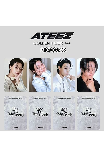 Kpop Dünyasi Ateez Wooyoung'' Golden Hour : Pt2'' Photocards Set