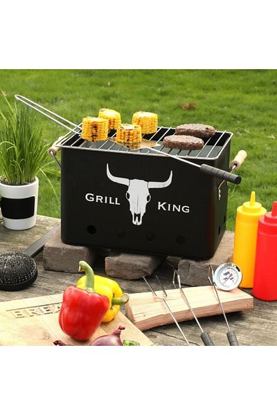 Progarden Rectangular, portable, charcoal grill, removable grate, 32x20x20cm