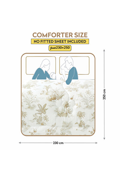 Donetella 4-Piece Digital Print Comforter Set – King Size 250x230 cm, Soft Microfiber Bedding Set.