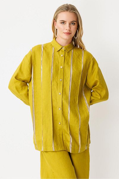 Ghisa Linen Suit Mustard