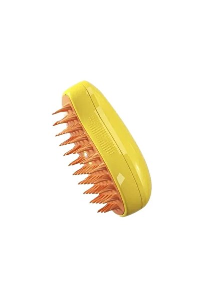 Choice8 Yellow 3 in 1 Pet Electric Steam Brush Cat and Dog Cleaning Spray Massage Grooming Comb Retractable