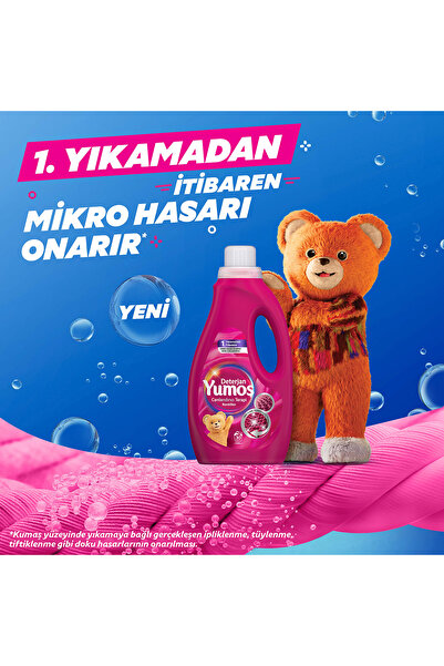 Yumoş Sıvı Bakım Deterjanı Canlandırıcı Terapi Renkliler 30 Yıkama 1500ml x2