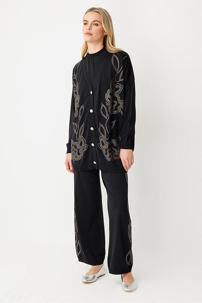 Ghisa Knitwear Suit Black