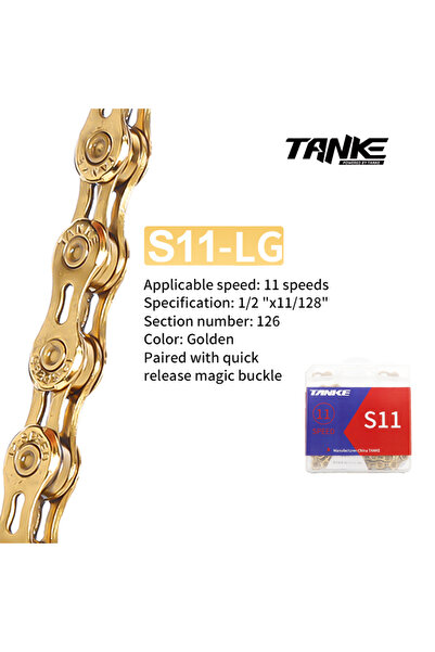 Choice سلسلة دراجة S11-Golden-EL TANKE 11-12 سرعة 128 وصلة لدراجة الطرق الجبل...