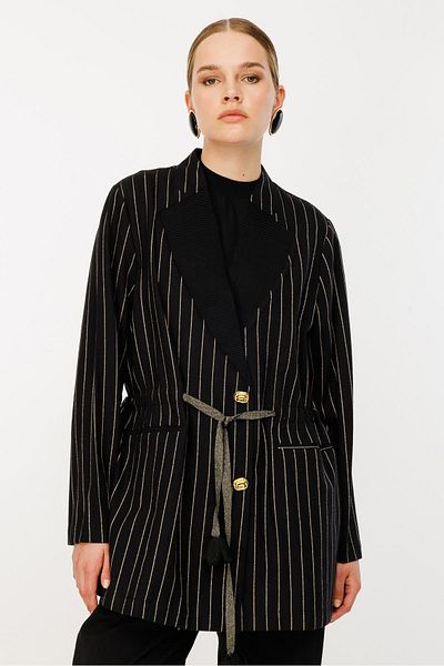 Ghisa Waist Detailed Suit Black