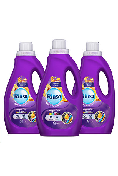 Rinso Sıvı Çamaşır Deterjanı Komple Bakım Serisi Argan Özü Renkliler ve Siyahlar İçin 1.5 Lx3