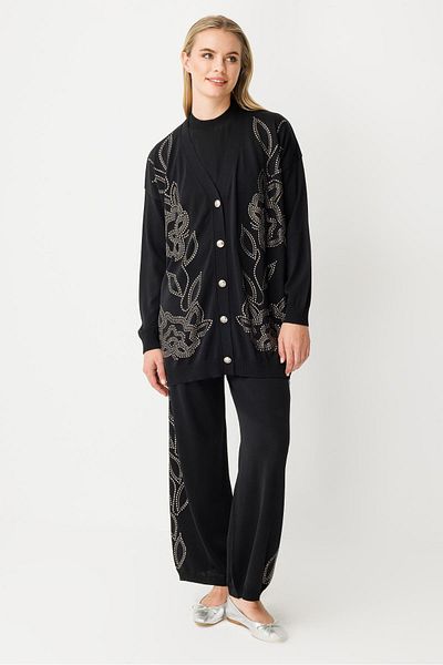 Ghisa Knitwear Suit Black