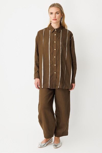Ghisa Linen Suit Brown
