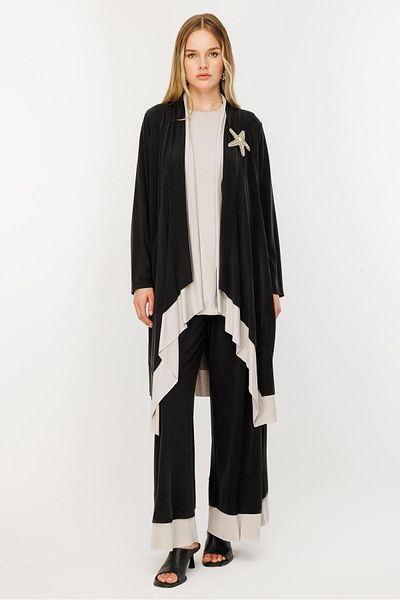 Ghisa Accessory Detailed Triple Suit Black