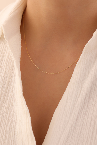 YAVUZ KUYUMCULUK 14 Ayar Altın İtalyan Aynalı Zincir