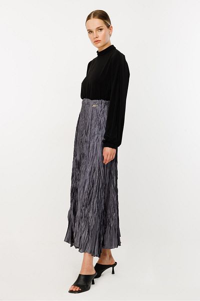 Ghisa Elastic Waist Skirt Anthracite
