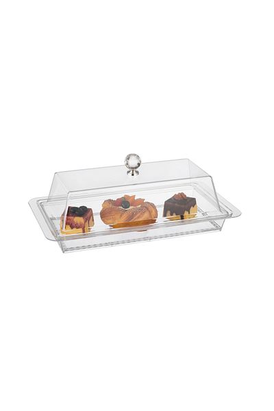 Abareek Al Safa Rectangular acrylic cake plate