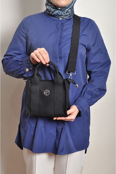WITH-W Women's Canvas Cross Strap Tote Hand and Shoulder Bag Şi̇la