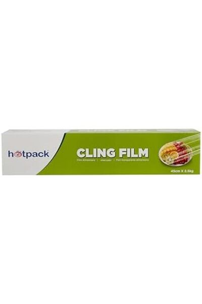 Hotpack Cling Film 45cm (18 inch) - 2.5kg Gross Weight Food Wrap, 6 Rolls