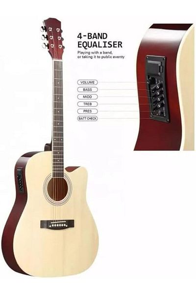 MegArya Cutaway Electro Acoustic Guitar (Natural)