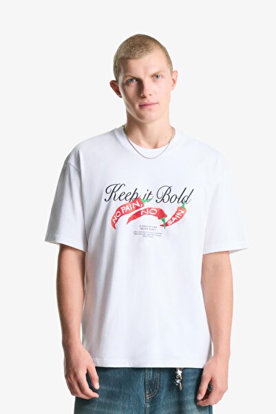 Bershka Kısa kollu baskılı tişört