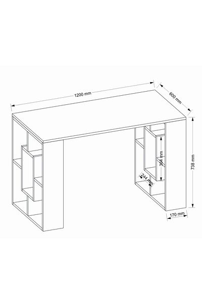 UnicUtil Desk with Decorative Legs UnicUtil, 120 x 60 x 74 cm, White