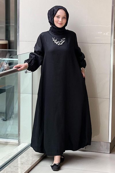 Ghisa Linen Dress with Back Zipper Pocket