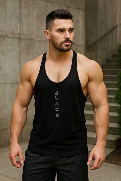 TREND ALİSSE Ανδρικό αθλητικό μπλουζάκι με μηδενικό μανίκι σε στυλ T-shirt
