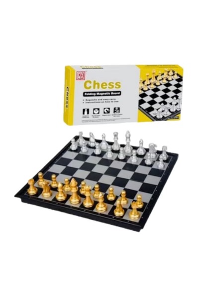 rexa Magnetic Folding Chess Set – Gold & Silver Edition