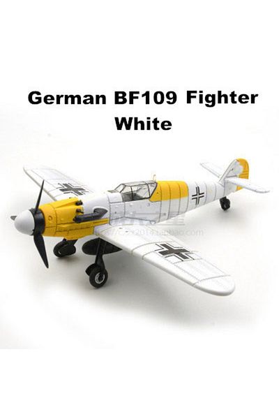 Choice1 BF109 White 22cm 4D Diy Toys Fighter Assemble Blocks Building Model Airplane Military Model Arms WW2
