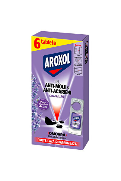 Aroxol Gel anti-molii cu parfum de lavanda 6buc