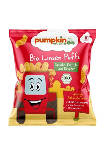 Pumpkin Or Snack Bio din linte cu rosii, morcov si verdeata, +12 luni, 20 g, Pumpkin Organics