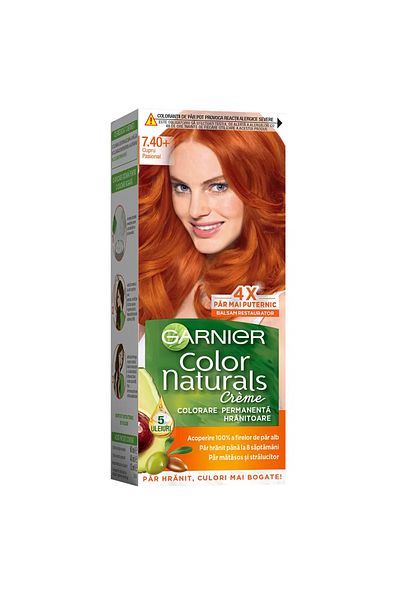 Garnier Vopsea de par permanenta Color Naturals, 7.40 Cupru Pasional, 110 ml
