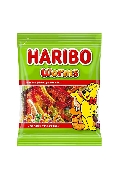 Haribo Bomboane gumate Worms cu aroma de fructe 100 g