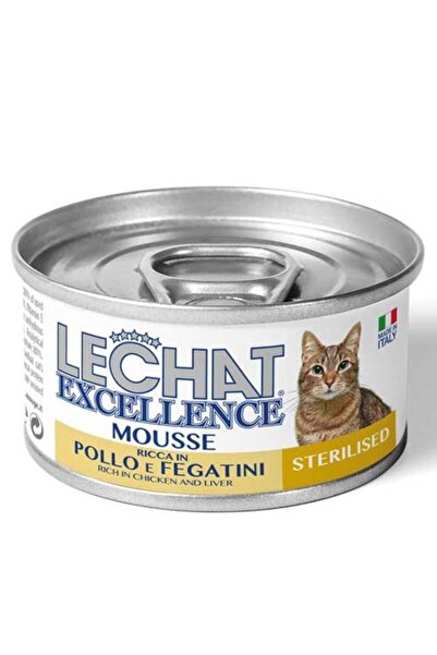 LECHAT Pateu pentru pisici sterilizate Monge Excellence, Pui si ficat, 85 g