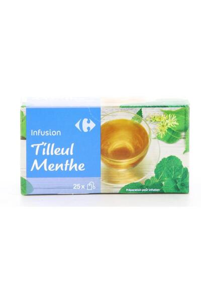 Carrefour Carrefour Tea, Lime and Mint, 25 sachets