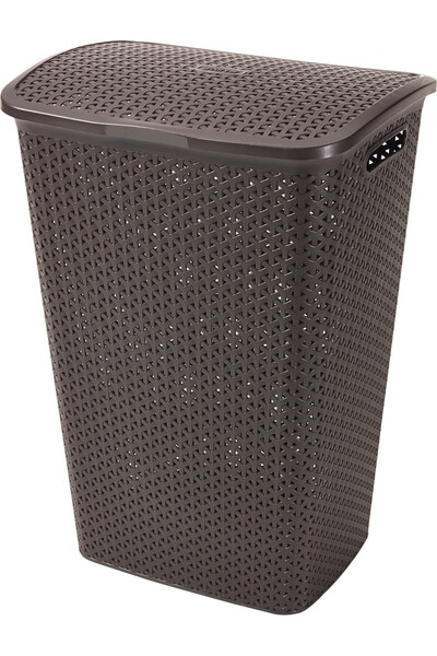 CURVER Laundry storage basket 55L Rattan My Style, 42.8 x 60.4 x 33 cm, plastic, brown color